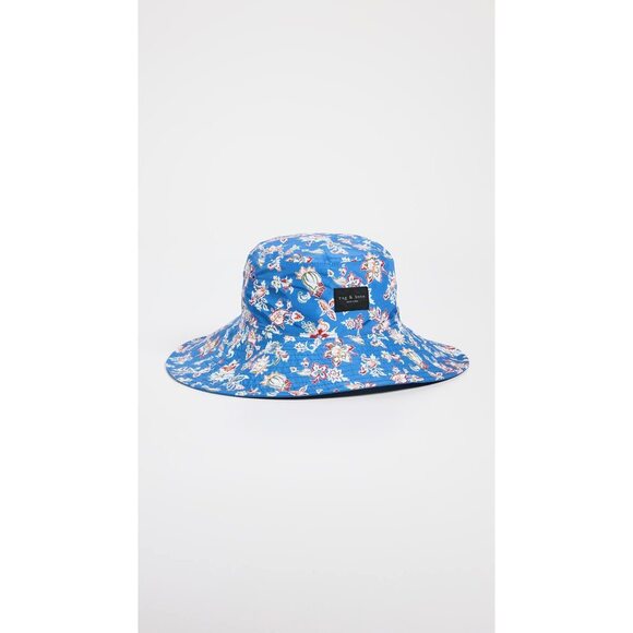 rag & bone Women\'s Addison Cruise HAT, BLURTRFL, Blue, Floral, S-M